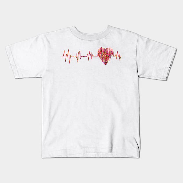 Electrocardiogram Kids T-Shirt by Grazia